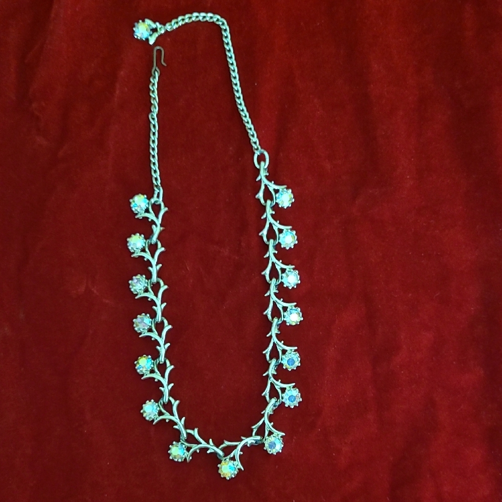 Vintage Aurora Borealis Rhinestone Necklace